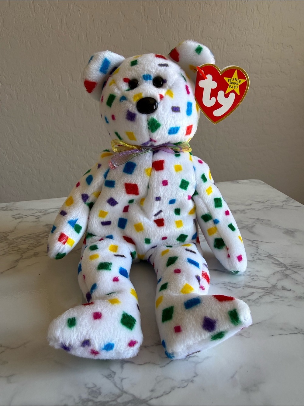 Authentic Ty 2K Beanie Baby Bear 1999/2000 Retired Excellent Condition Y2K